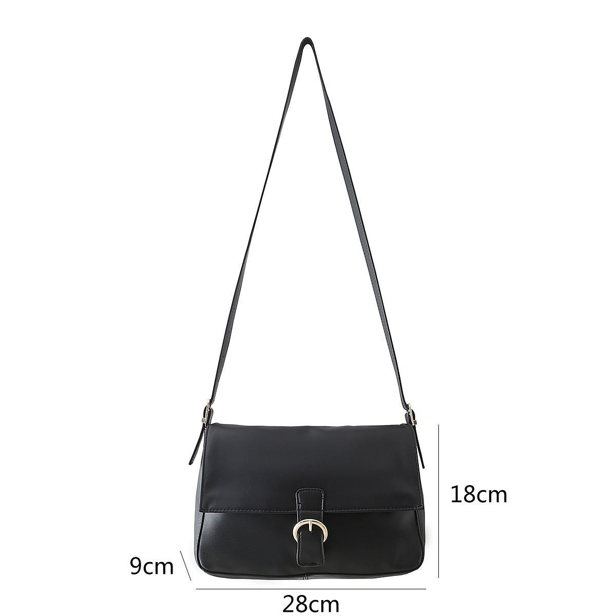 Grand Sac Besace Femme Noir