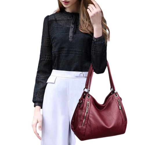 Sac A Main.Femme.Couleur.Bordeaux