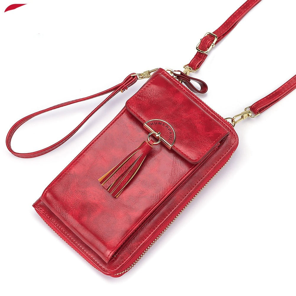 Sac a Bandouliere Rouge Femme
