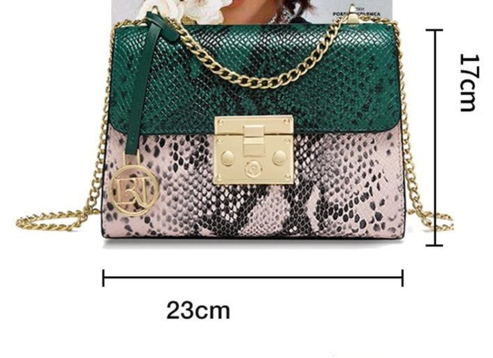 Sac Cuir Besace Femme Python – Mini Sac