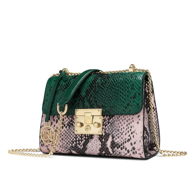 Sac Cuir Besace Femme Python – Mini Sac