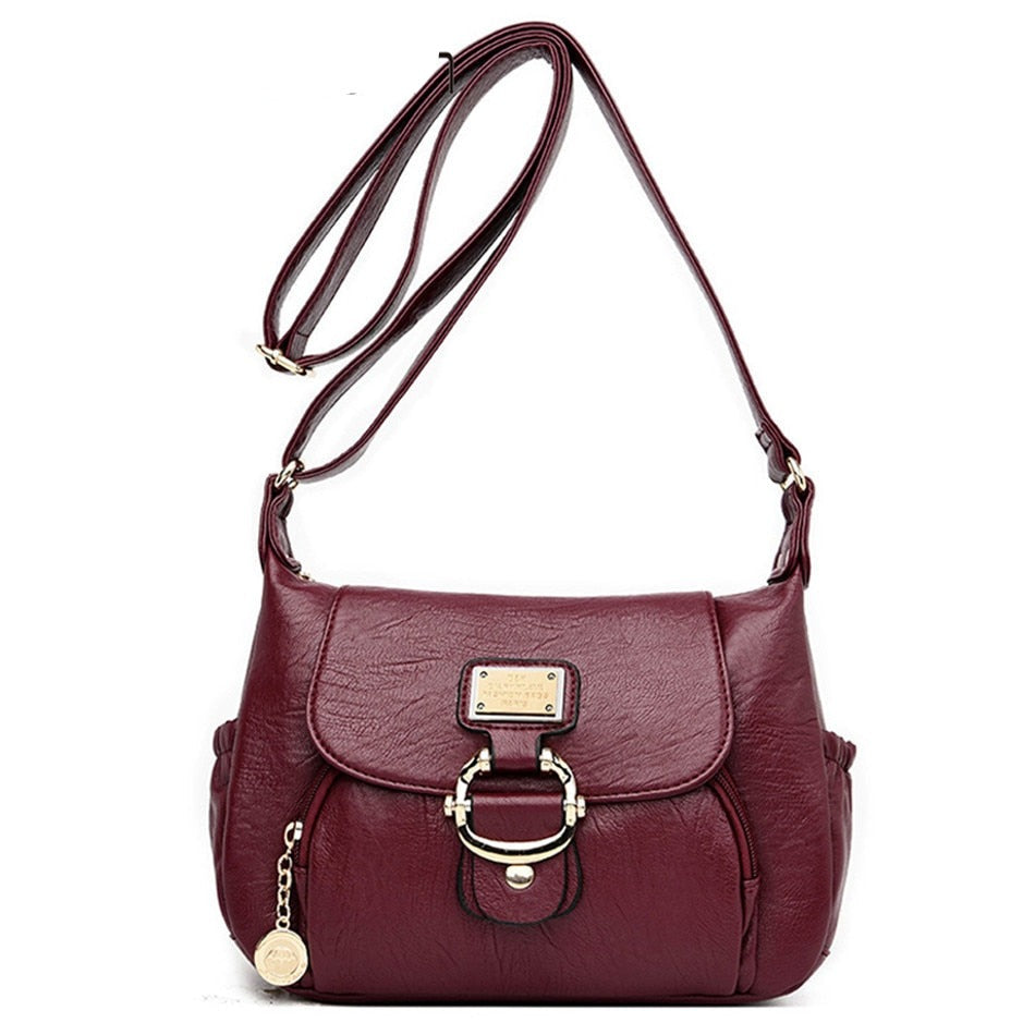 Sac Besace Femme Bordeau