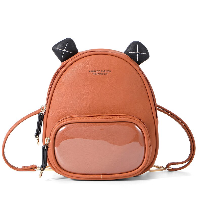 Mini sac à dos femme kawaii orange
