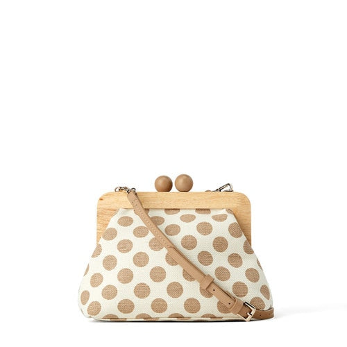 Sac à main bandoulière bordeaux à pois blancs J&D - Accessoires & Bagagerie
